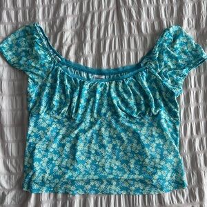 Floral Blue Women's Top